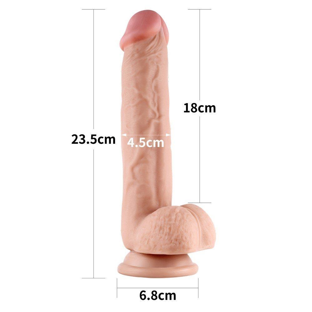 Lovetoy Sliding-Skin Dual Layered Dildo Deri Penetrasyon 23 cm Realistik Penis LV317004