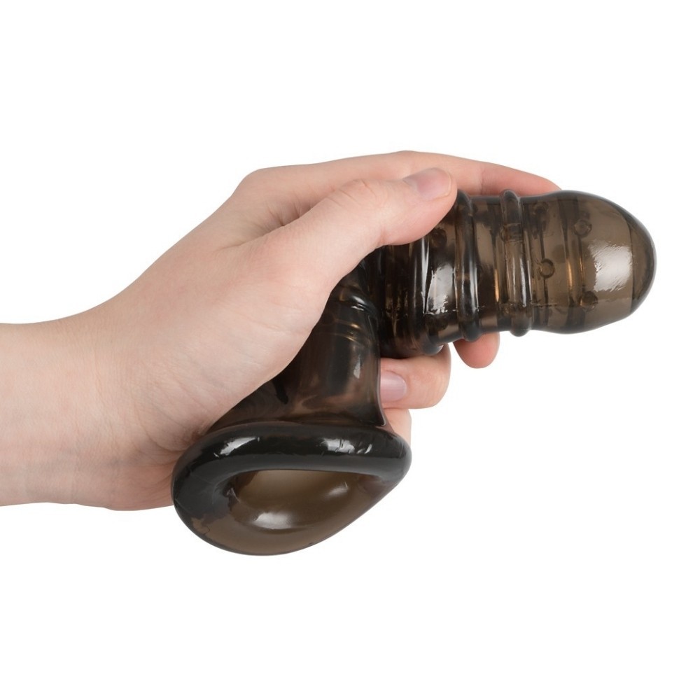 Rebel Men's Gear Dick Ball Sleeve 18 Cm Testis Geçirmeli Penis Kılıfı