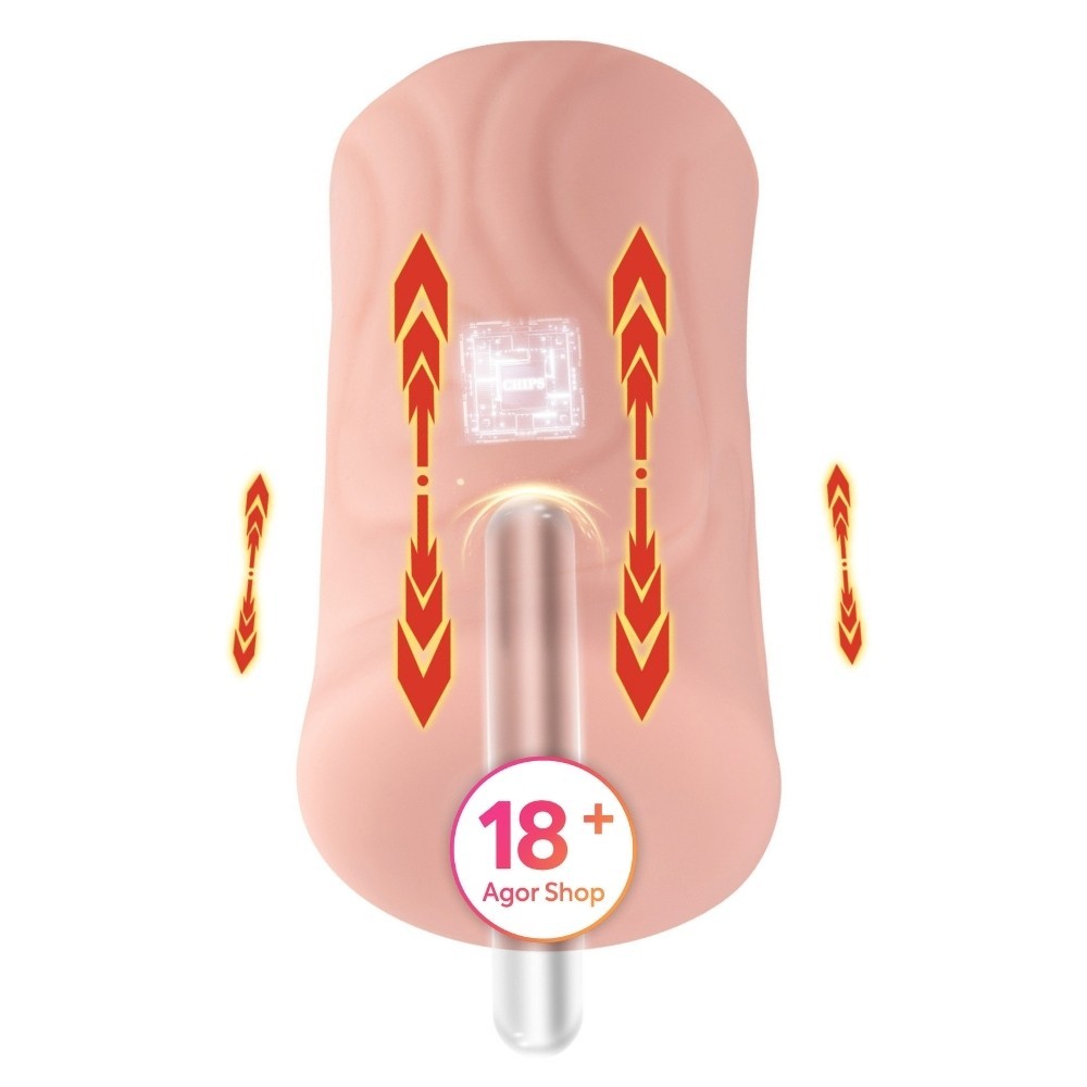 Shequ No.1 White Vagina İleri Geri Hareketli Vajina Masturbator SQ-MAT60135