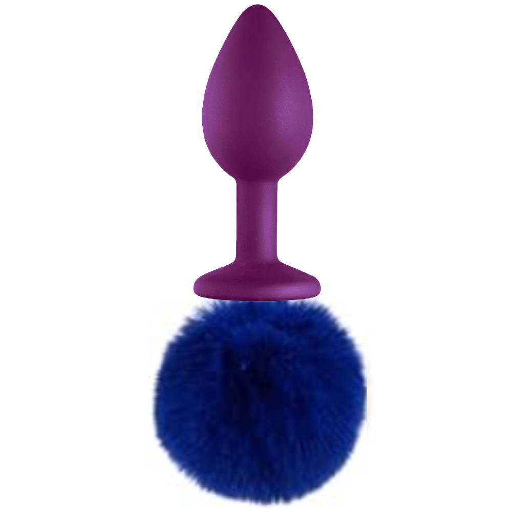 bAŞKa Sex Toys Anal Play Black Silicone Plug Kuyruklu Anal Plug-Purple