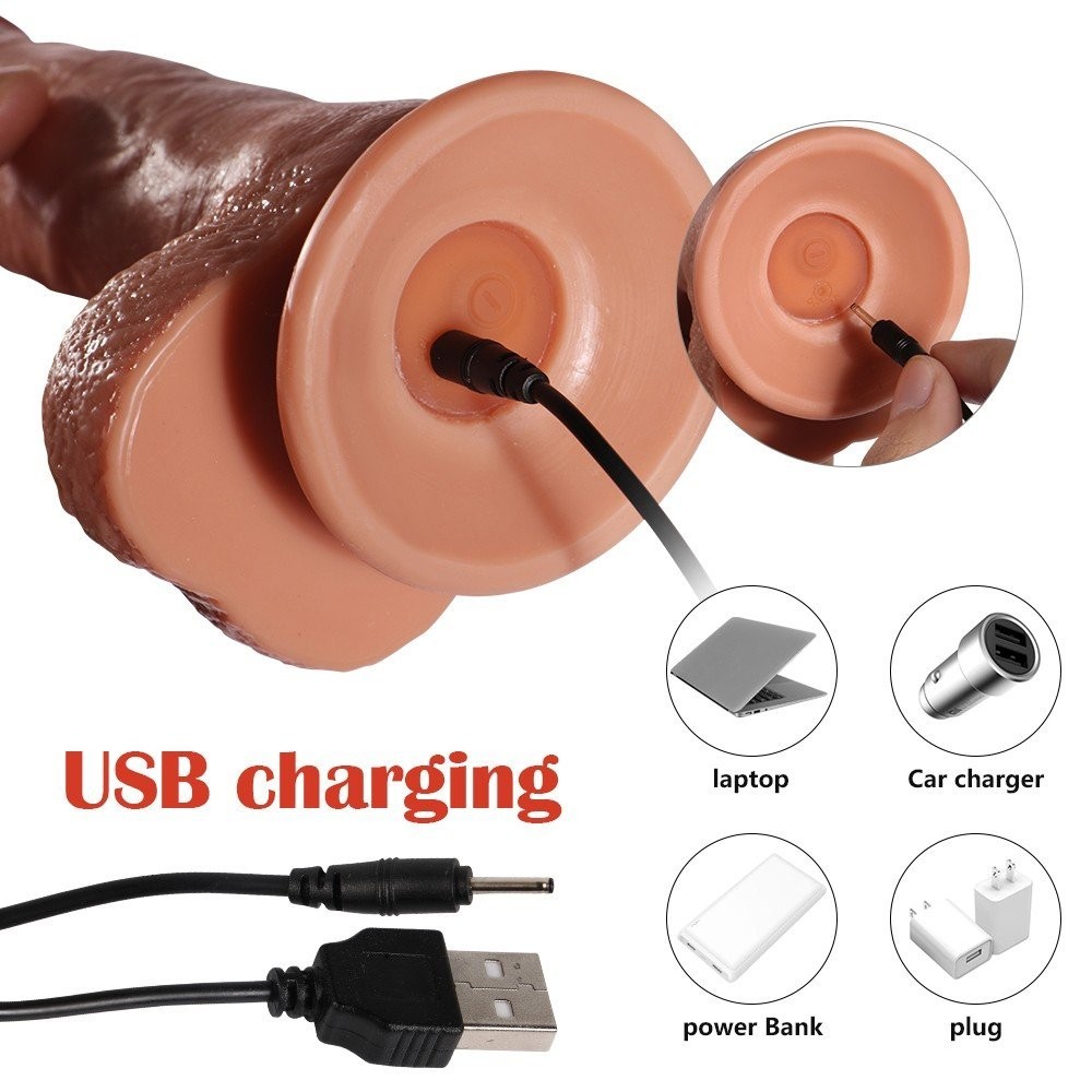 Shequ Dildo Series Bill 23 cm Natural Doku Uzaktan Kumanda Realistik Vibratör SQ-WBE10044