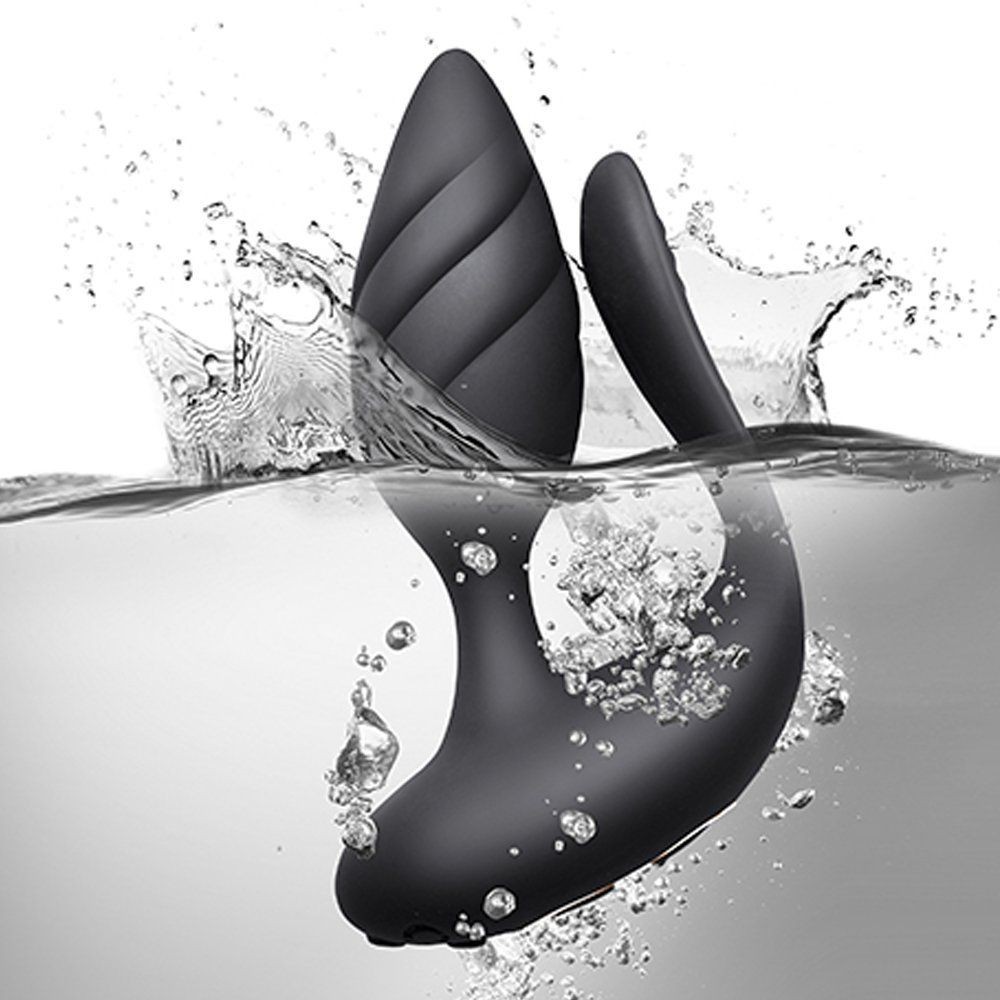 Rocks-Off Cocktail Dual Motored Çiftlere Özel Uzaktan Kumanda Vibratör-Black