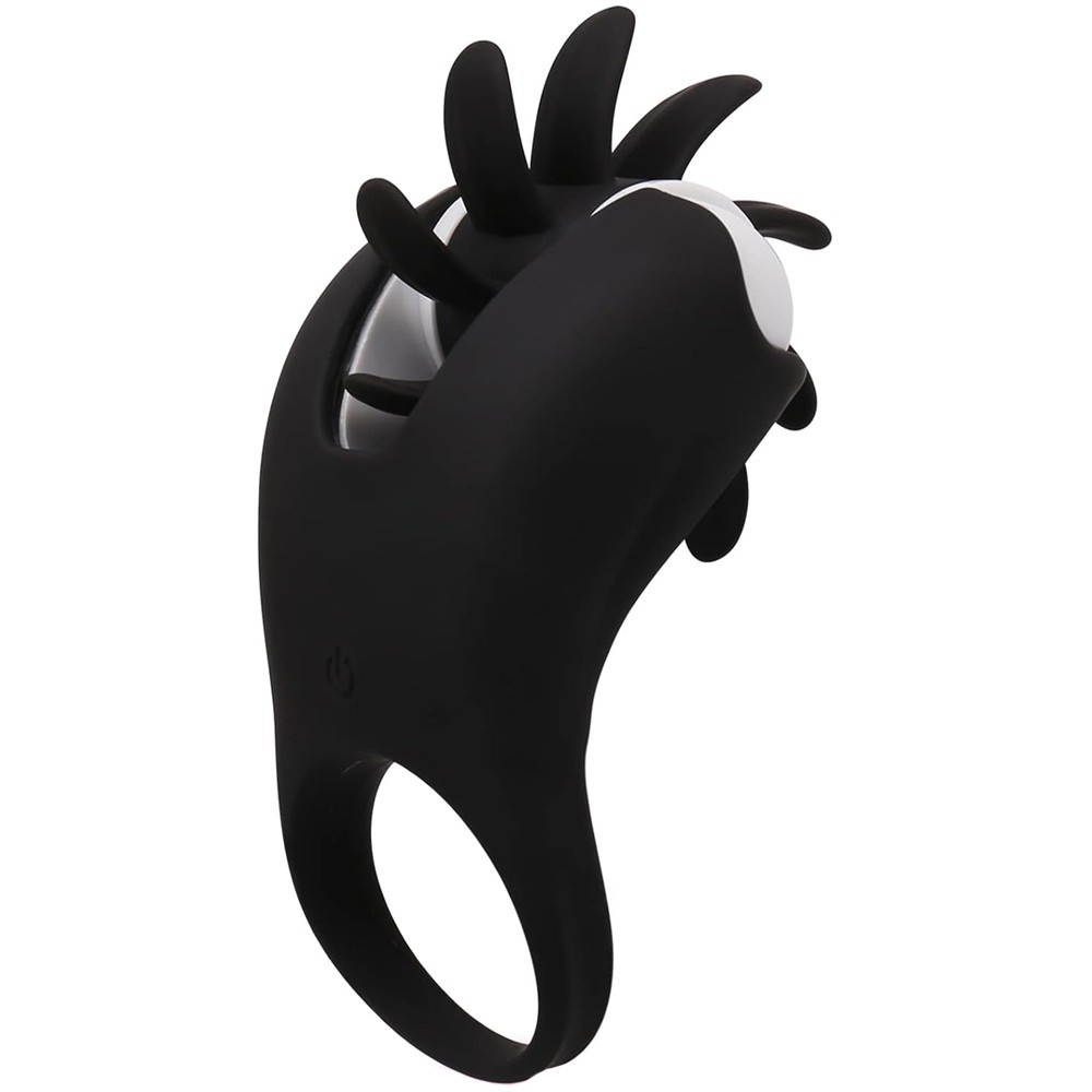 bAŞKa Licking Cock Ring  Dönebilen Dil Hareketli Penis Halkası-Black
