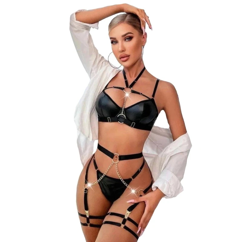 Başka Fantasy Wear Lingerie Dreams Zincirli Jartiyer Takım