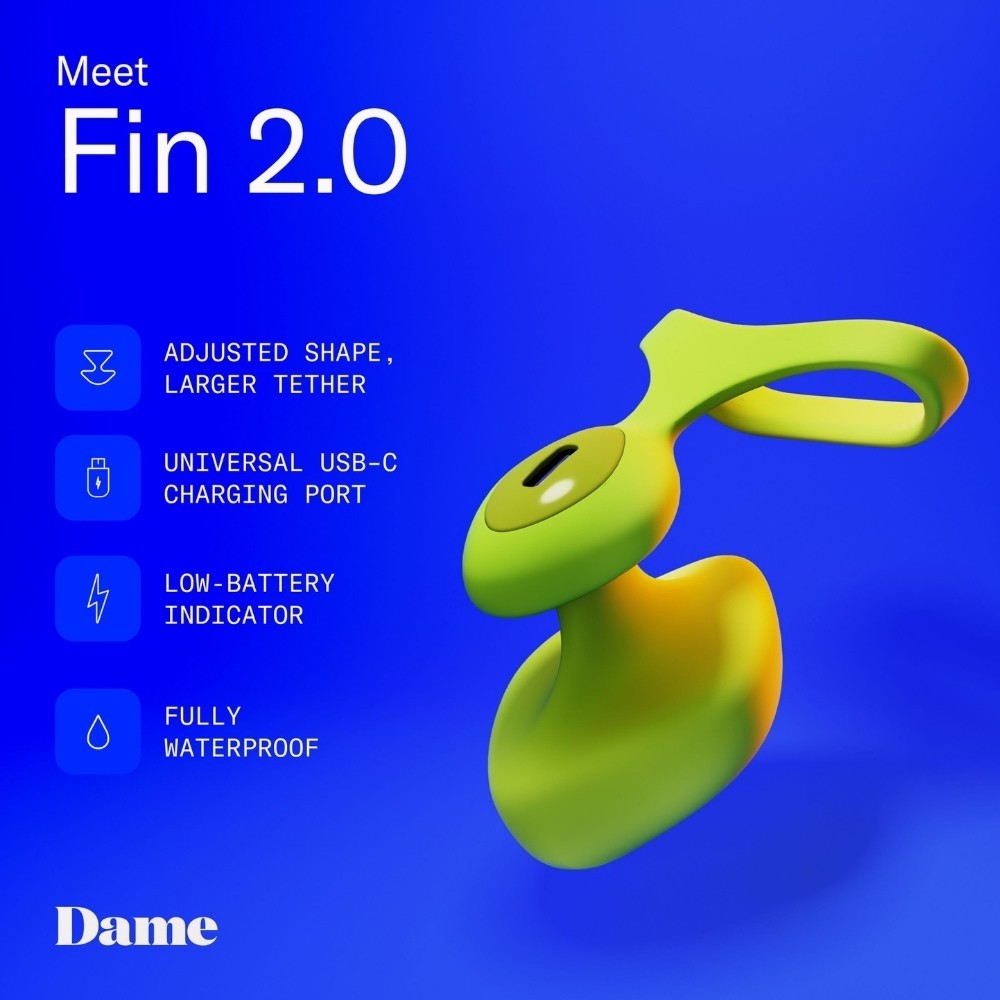 Dame Products Fin 2.0 Finger Citrus Güçlü Parmak Vibratör