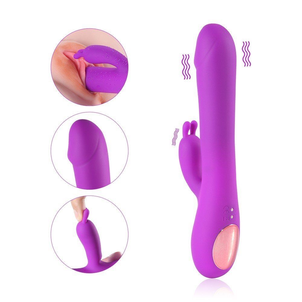 Shequ Matt Oynar Başlı G-Bölgesi ve Klitoris Uyarıcı Şarjlı Rabbit Vibratör SQ-V10091