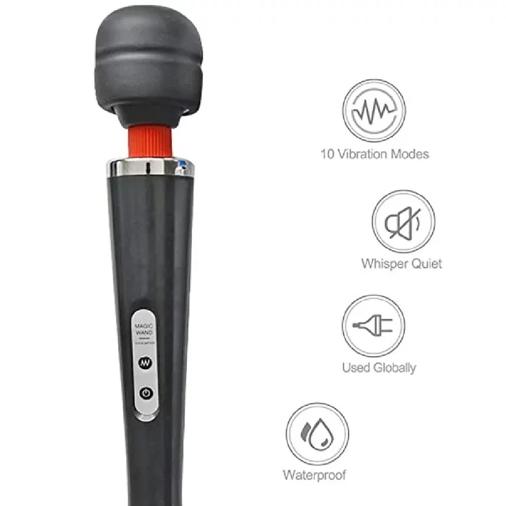 bAŞKa Large Magic Wand Rechargeable 10 Mod Masaj Wand Vibratör