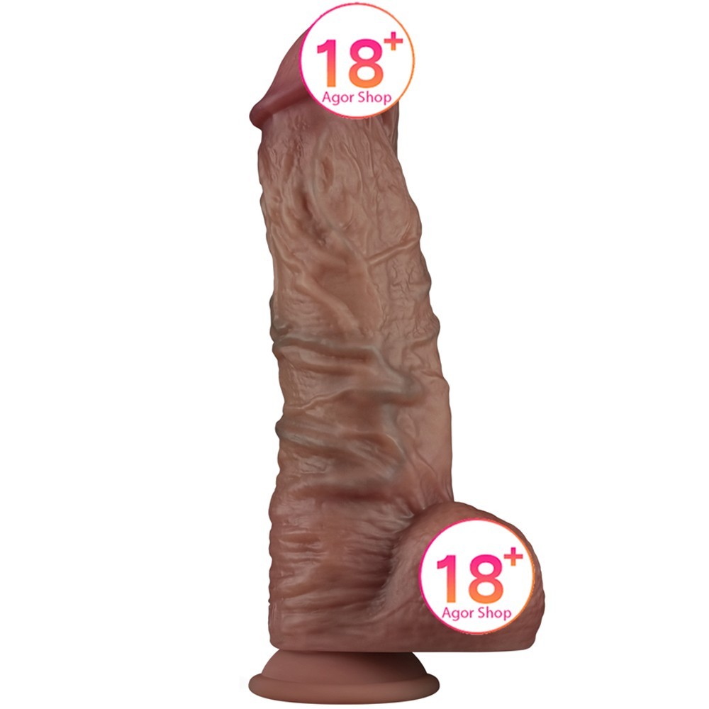 Lovetoy 10.5'' Dual Layered Silicone Cock XXL Et Doku Dildo LV411081