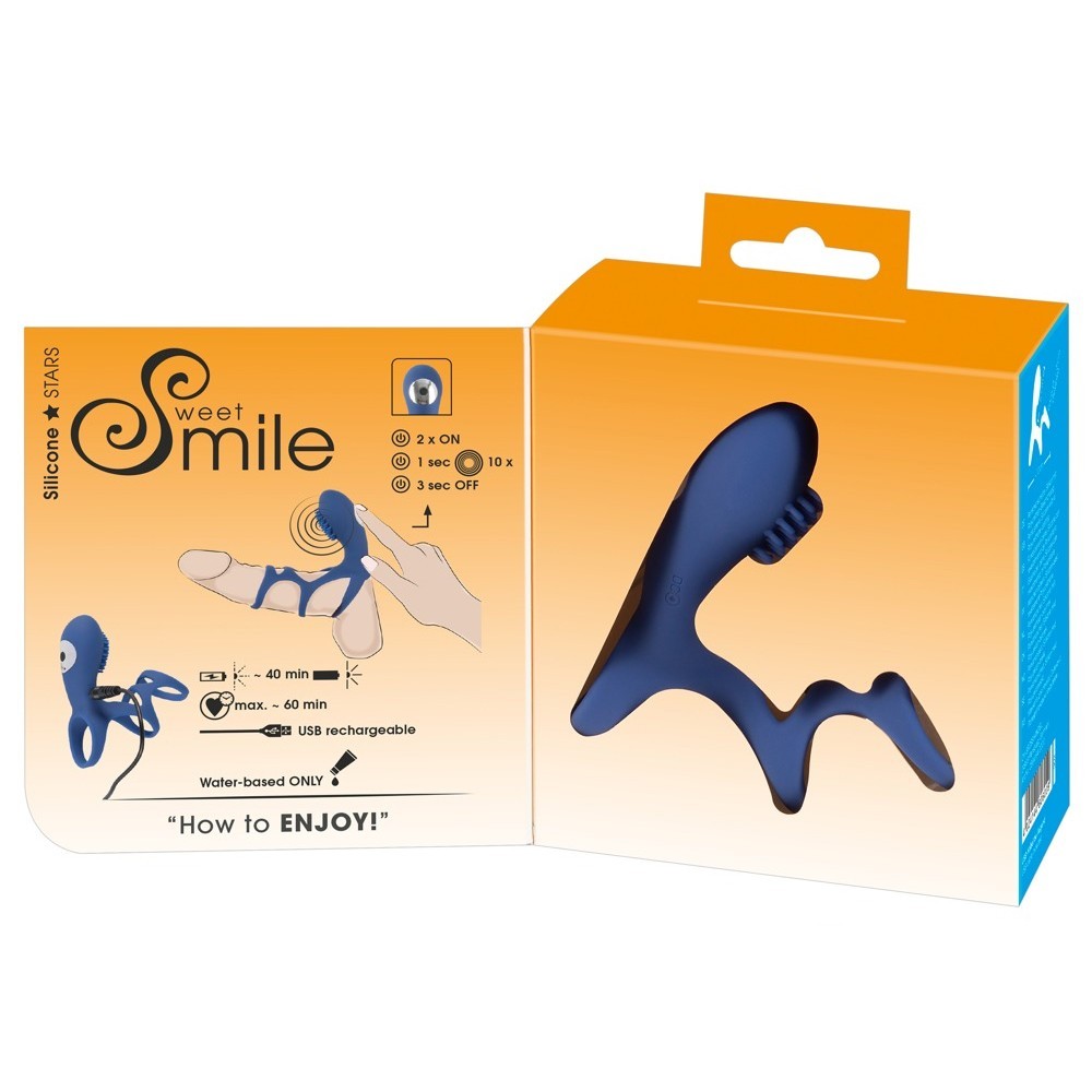 Sweet Smile Rechargeable Couples Sleeve Titreşimli Penis Kafesi