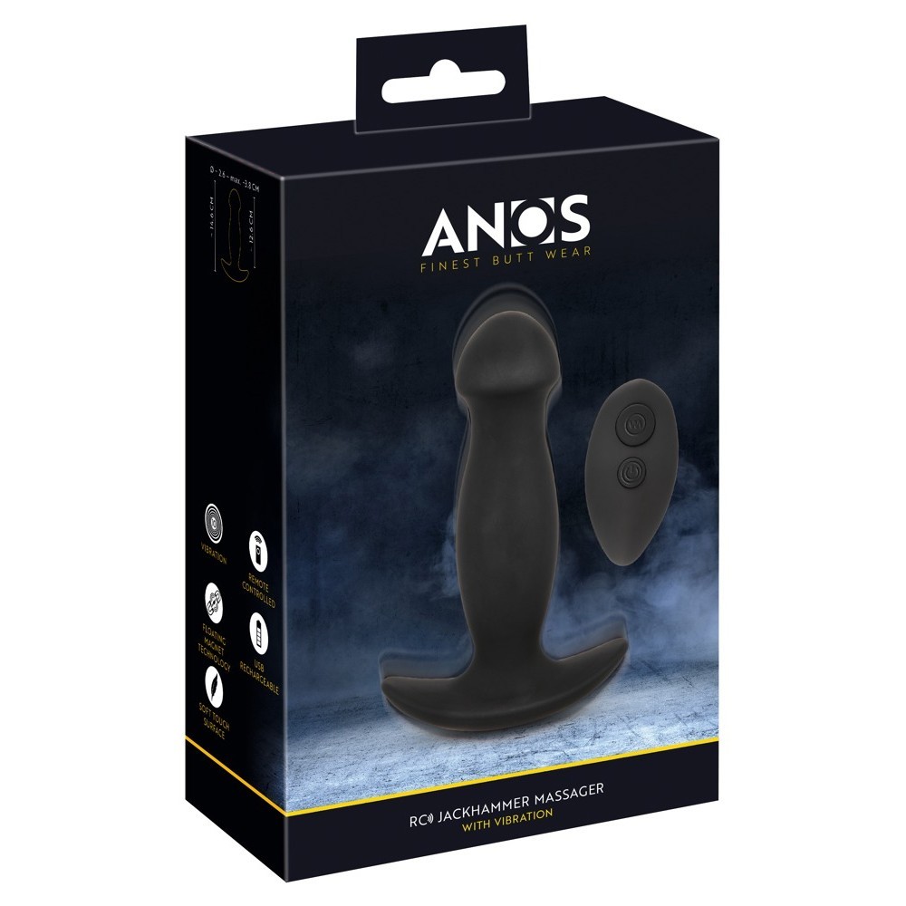 Anos Remote Controlled Butt Plug Rc Jackhammer Massager Anal Vibratör