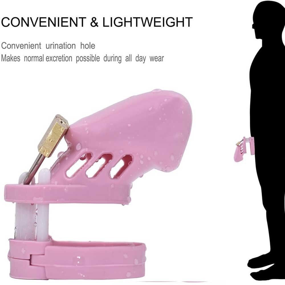 bAŞKa Master Chastity Devices Pink Plastik Penis Kafesi