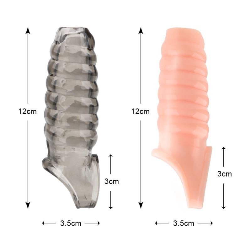 bAŞKa Ribbed Sleeve Private Boğumlu Yarım Penis Kılıfı