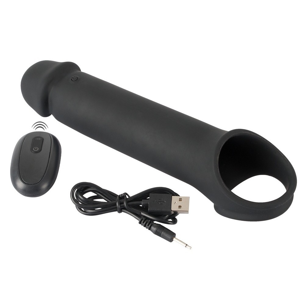 Rebel Men's Gear Remote Controlled Penis Extension Titreşimli Penis Kılıfı