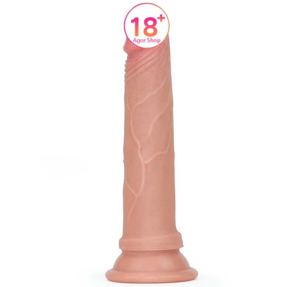 Lovetoy Dual Layered Platinum Silicone 18.5 Cm Realistik Dildo LV4002F