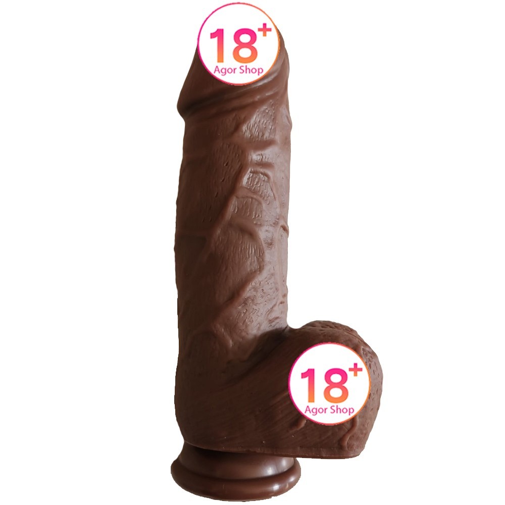 Xise Dildo Series X-Men Brown Natural Doku Realistik Penis XS-WBB10011