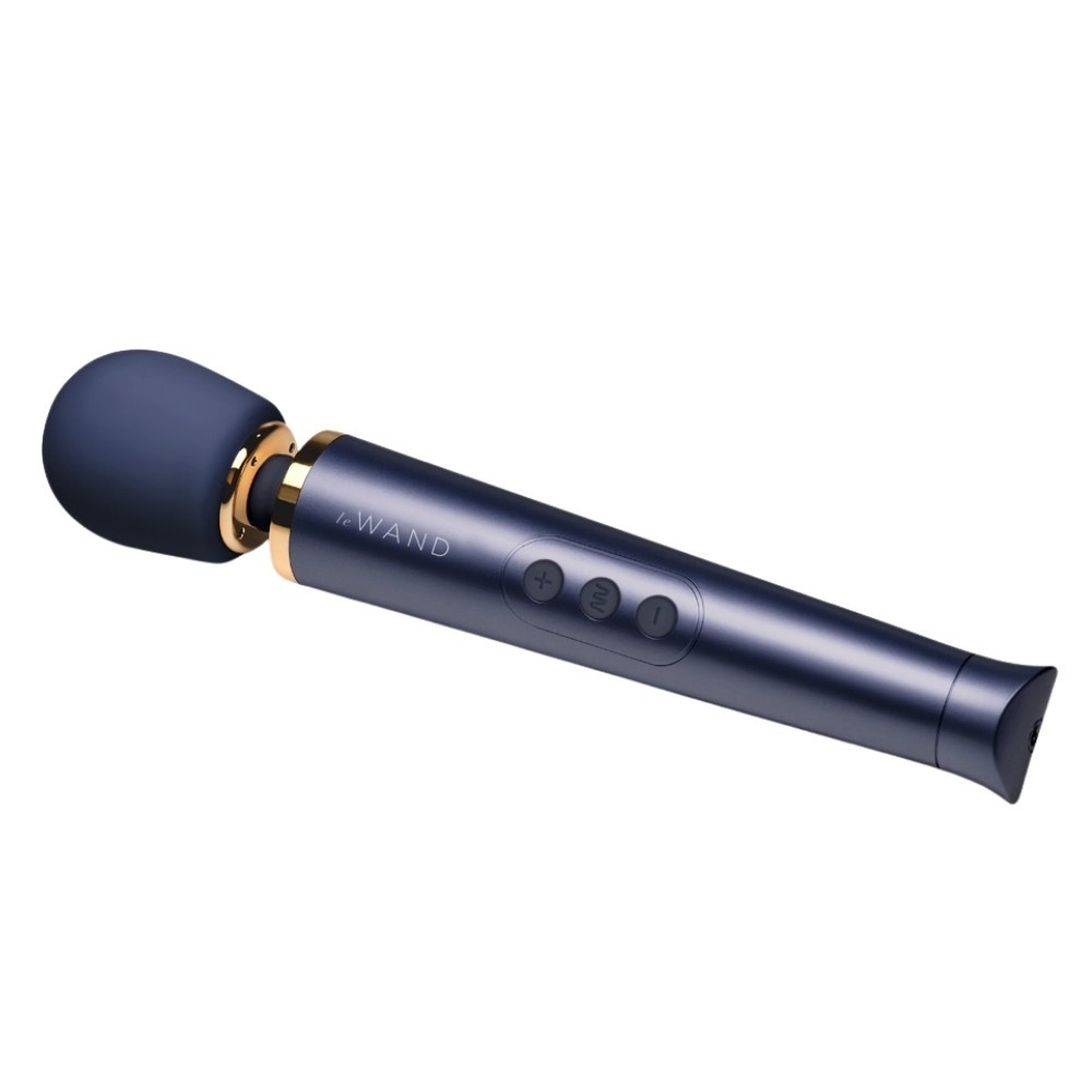 Le Wand Petite Rechargeable Vibrating Body Massager Masaj Wand Vibratör Navy