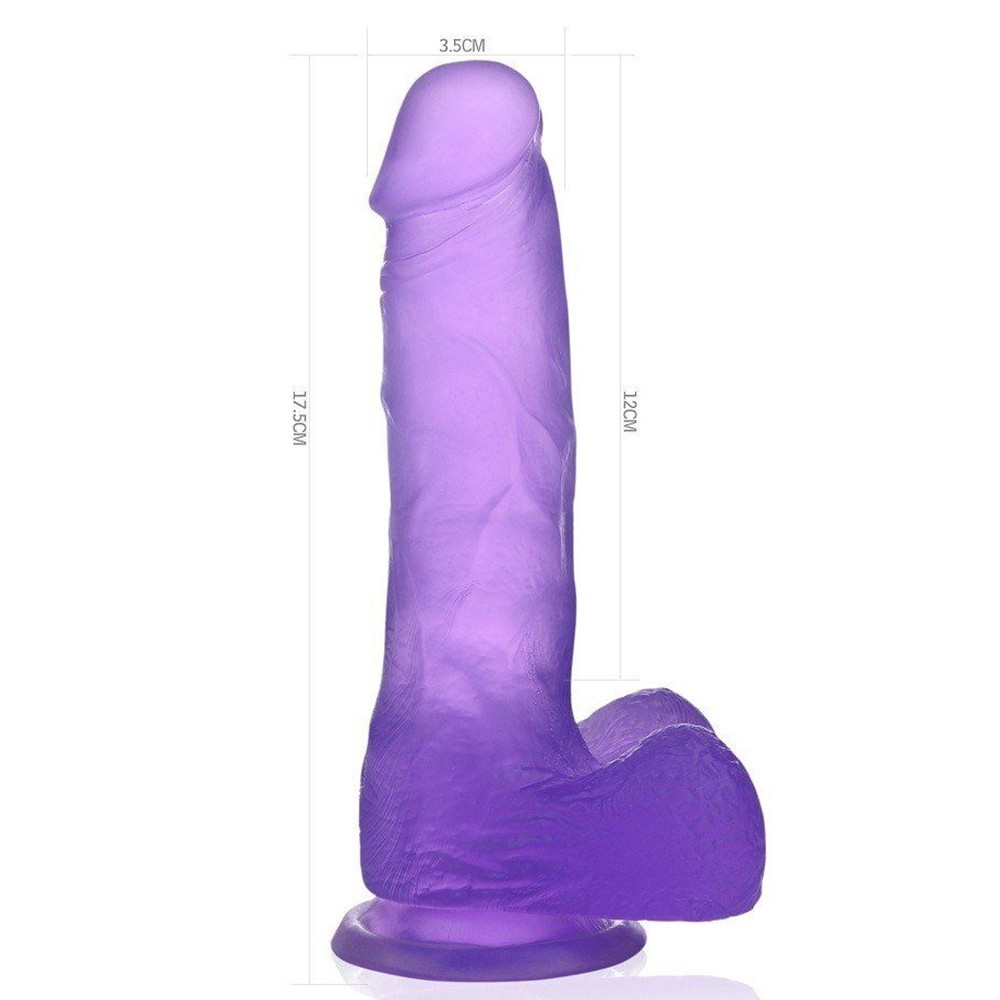 Lovetoy Jelly Studs Purple Dildo Medium 17 cm Jel Penis LV3101