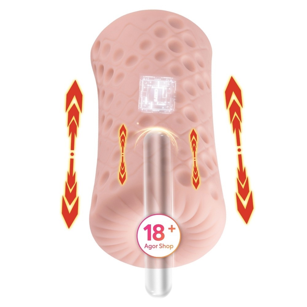 Shequ No.1 White Vagina İleri Geri Hareketli Vajina Masturbator SQ-MAT60137