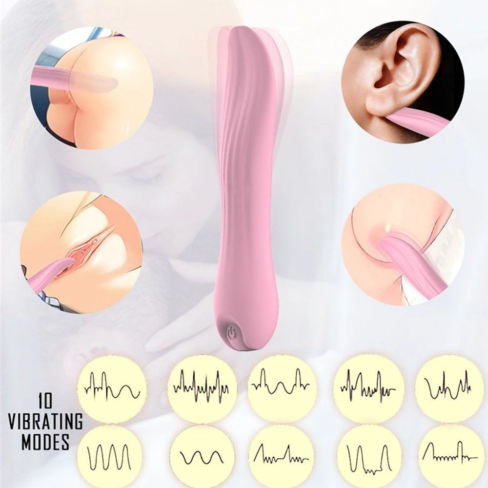 bAŞKa Licking Vibration Purple 10 Mod Darbeli Dil Vibratör