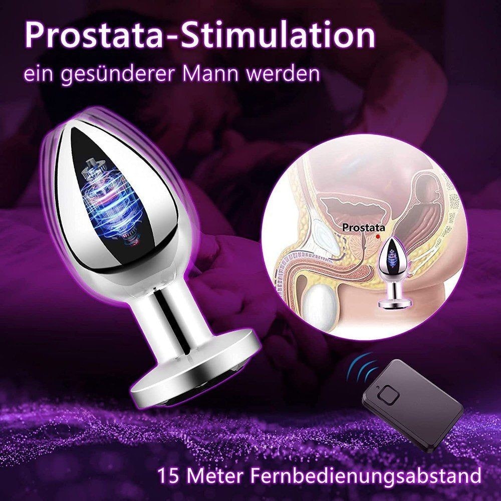 bAŞKa Anal Play 10 Modlu Uzaktan Kumanda Titreşimli Metal Plug
