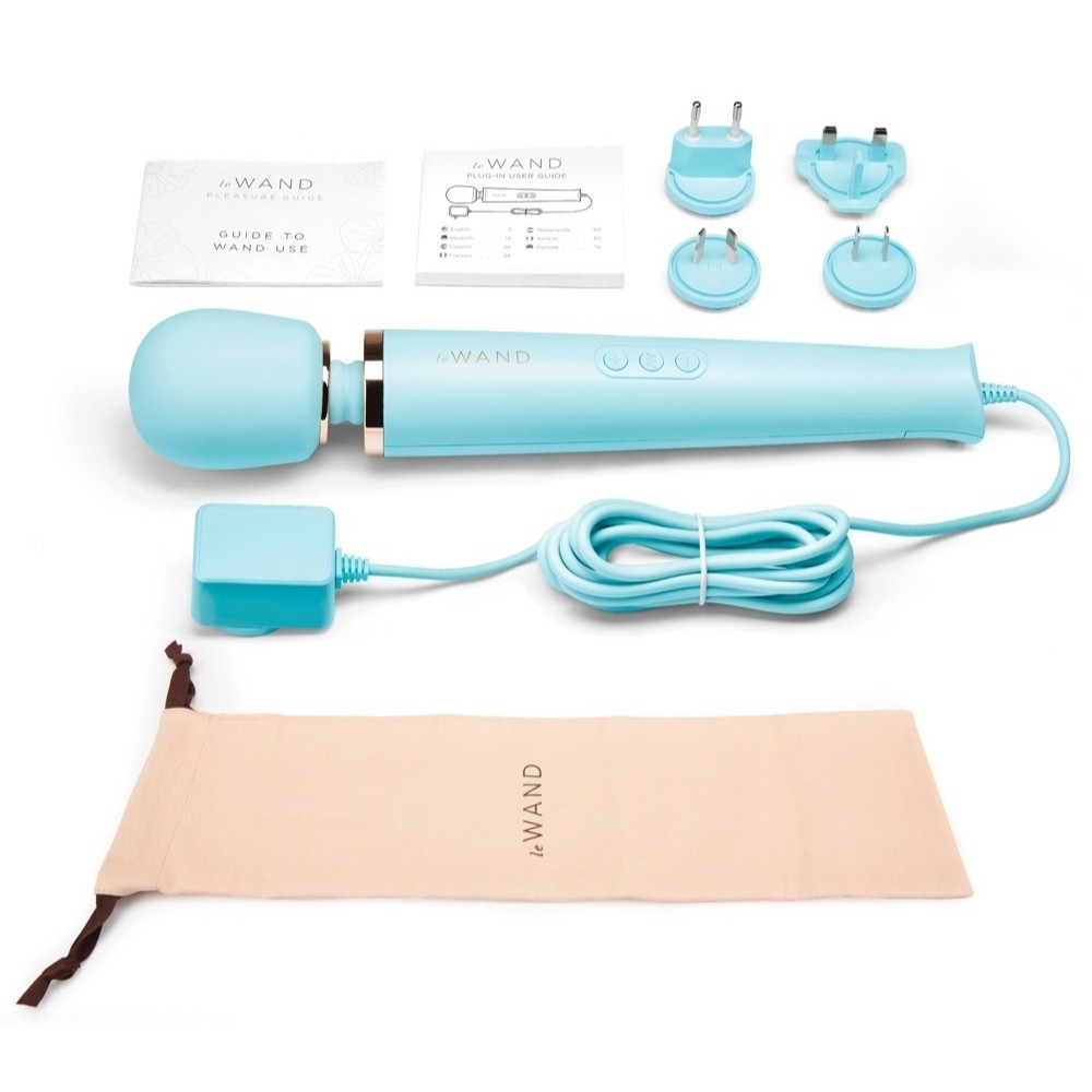 Le Wand Powerful Plug-In Vibrating Body Massager Blue