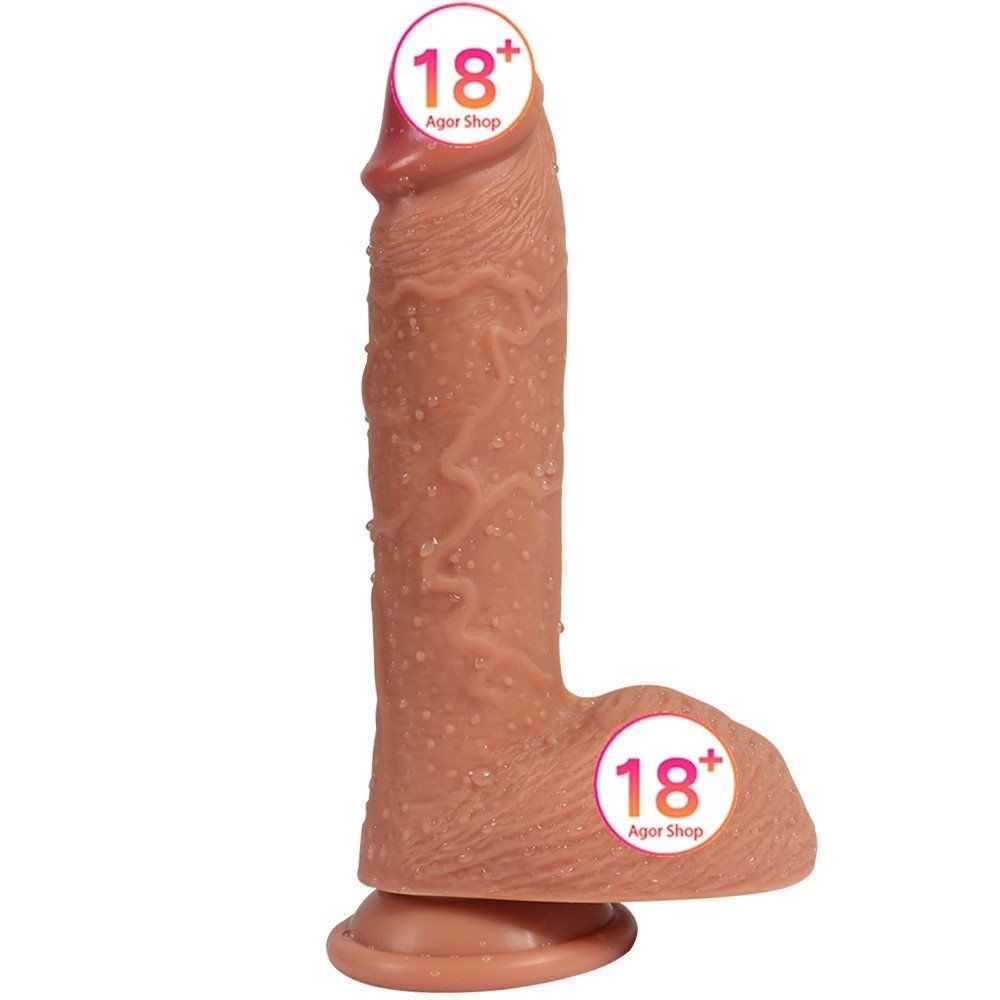 Shequ Dildo Series Buru 22 cm Natural Doku Realistik Penis SQ-WBD10011