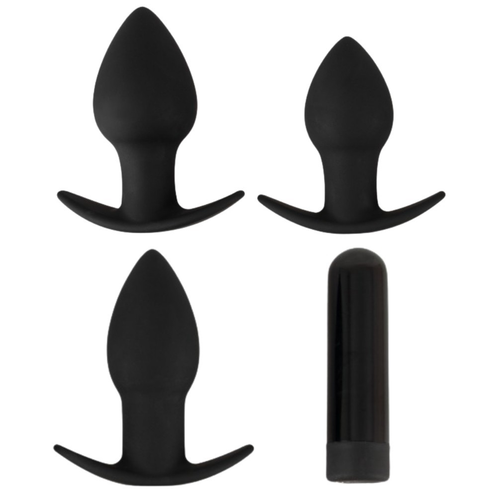 Black Velvets Butt Plug Set Titreşimli Anal Plug Set