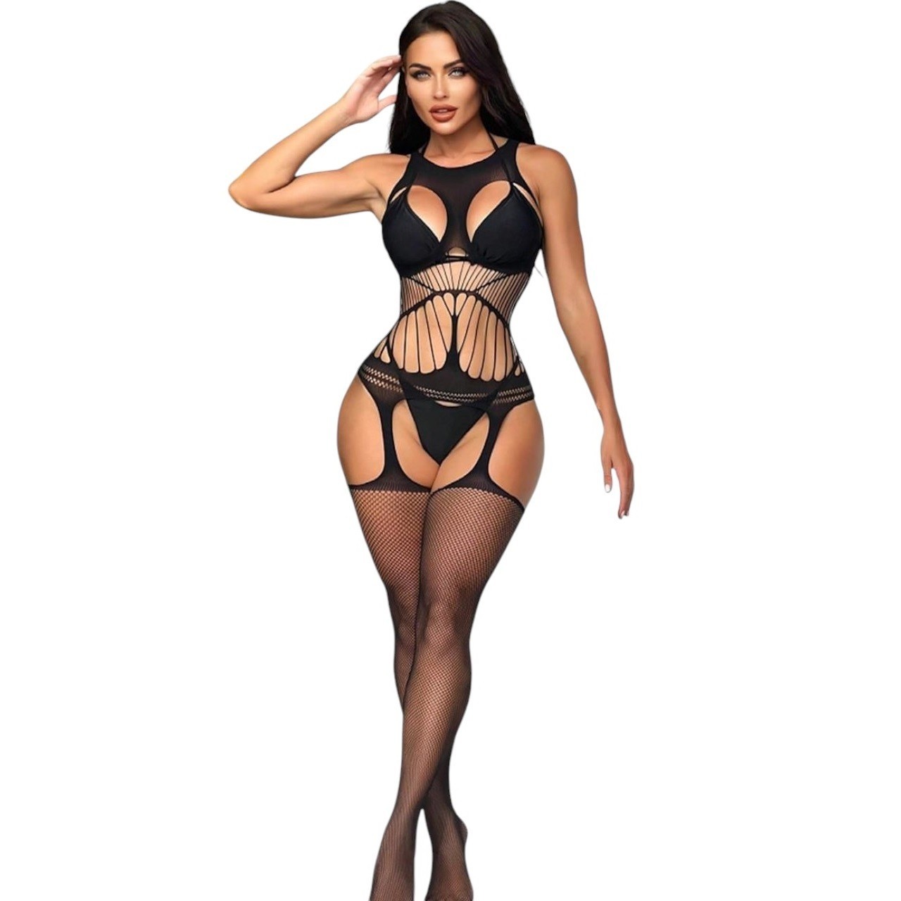 bAŞKa Vivaldy Seksi Kalça Dekolteli Vücut Çorabı