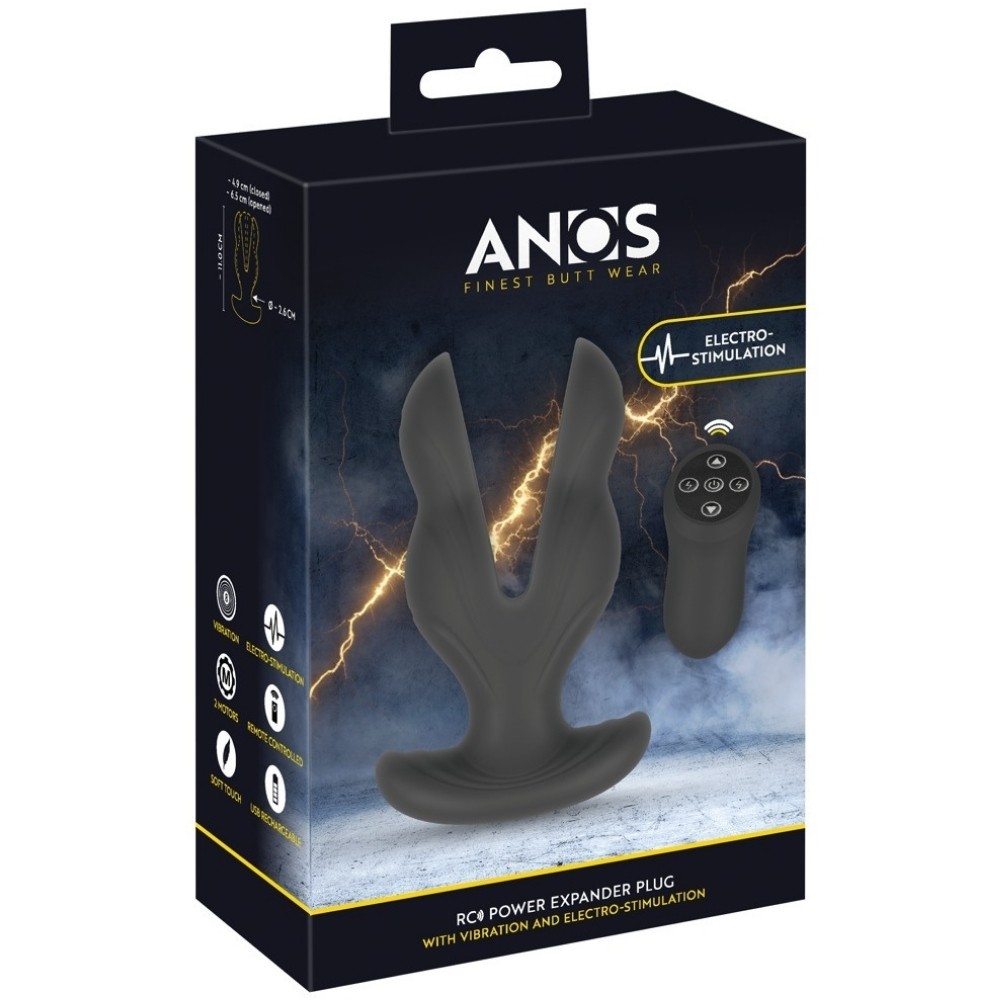 Anos Finest Butt Wear Remote Control Power Expander Titreşimli Anal Vibratör