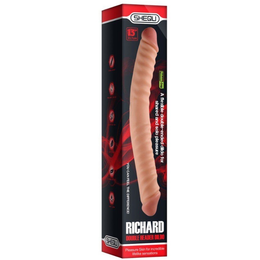 Shequ Richard 34 cm Flexible Çift Taraflı Realistik Penis XS-WBC10073