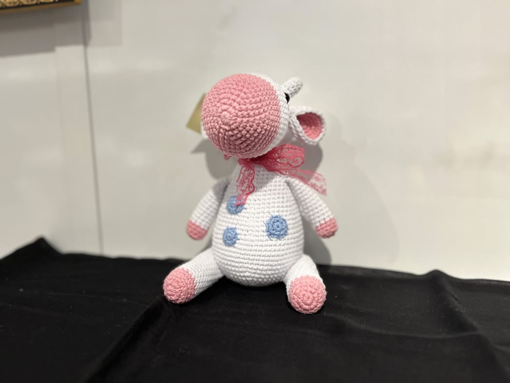 Amigurumi Örme Pembeli İnek