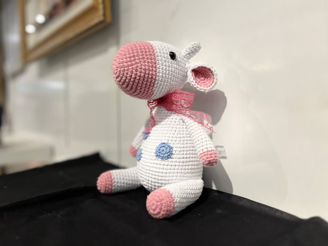 Amigurumi Örme Pembeli İnek