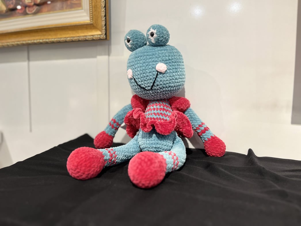 Amigurumi Örme Pembeli Kurbağa