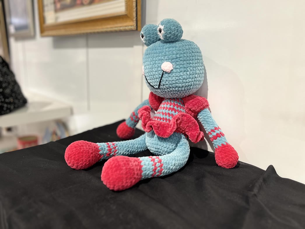 Amigurumi Örme Pembeli Kurbağa