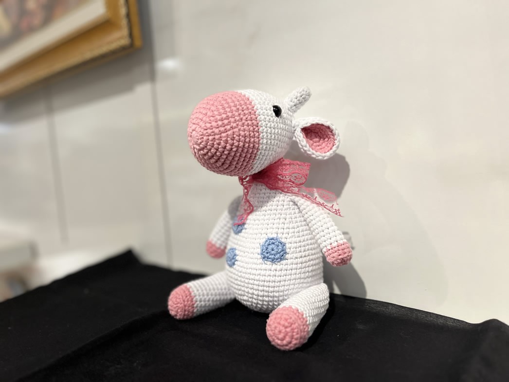 Amigurumi Örme Pembeli İnek