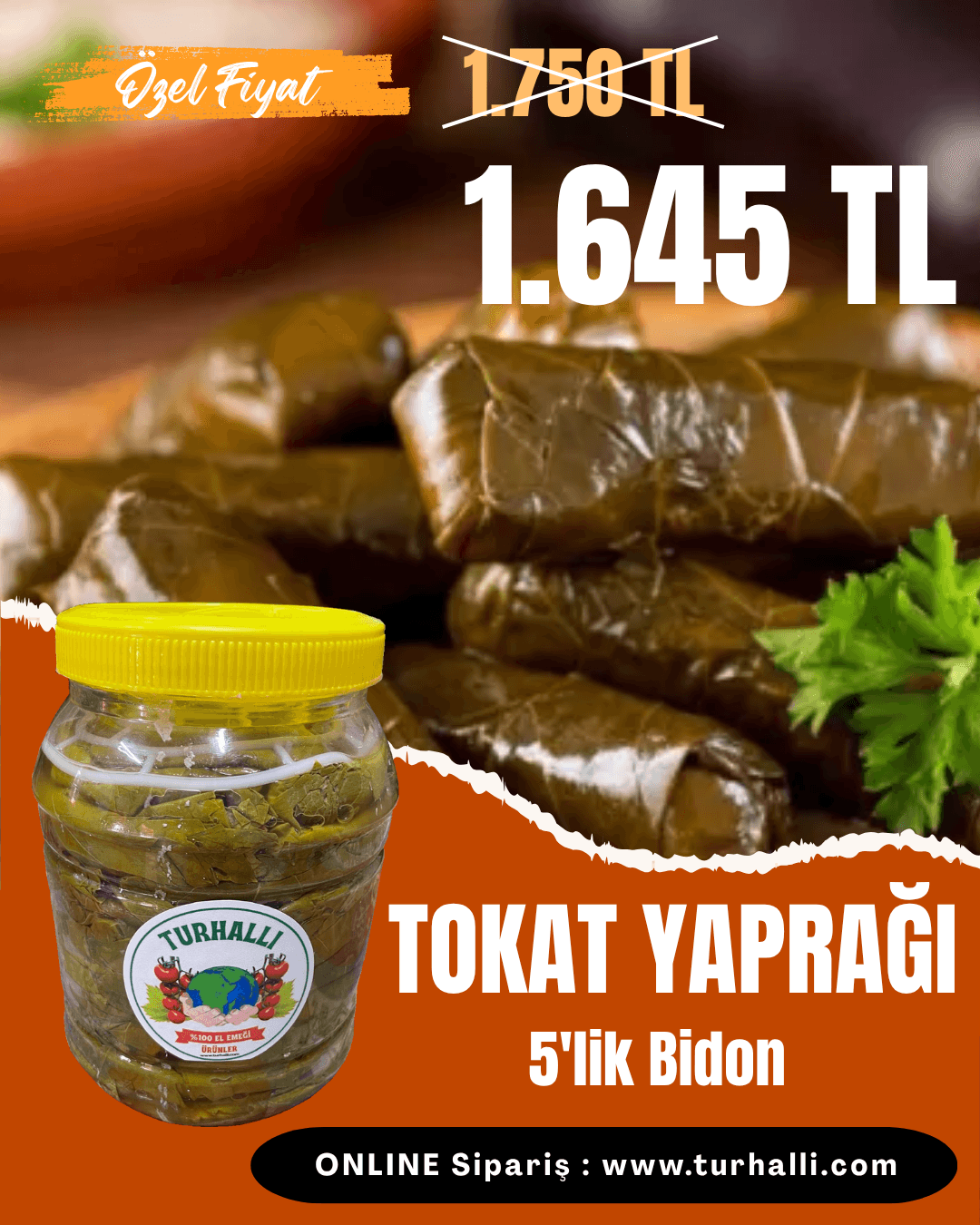 Tokat Turhal Yaprağı (5'lik Bidonda) - Tokat Yaprağı
