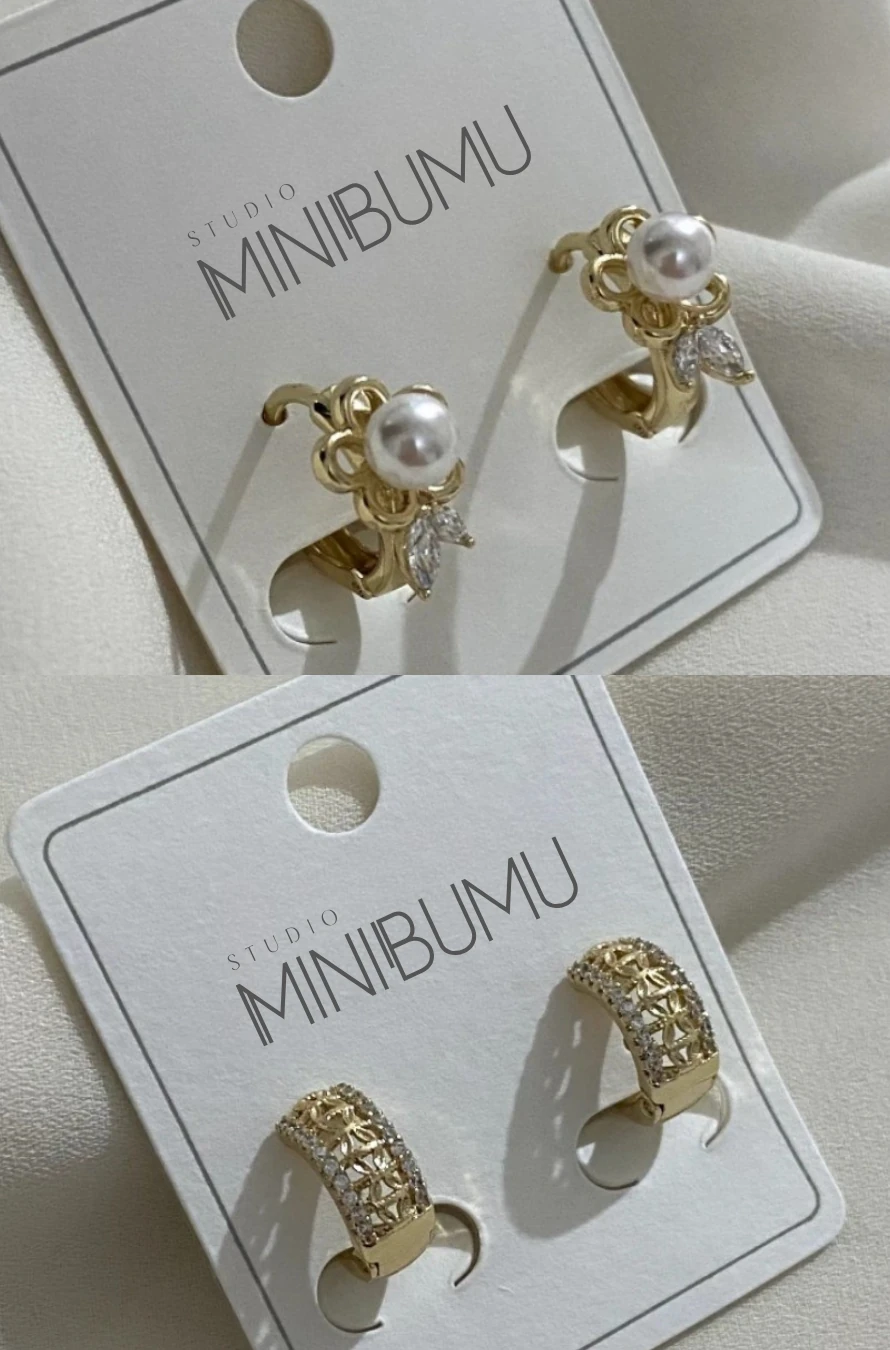 2 Çift Taşlı Kararmaz Çelik Altın Renkli Halka Küpe Seti