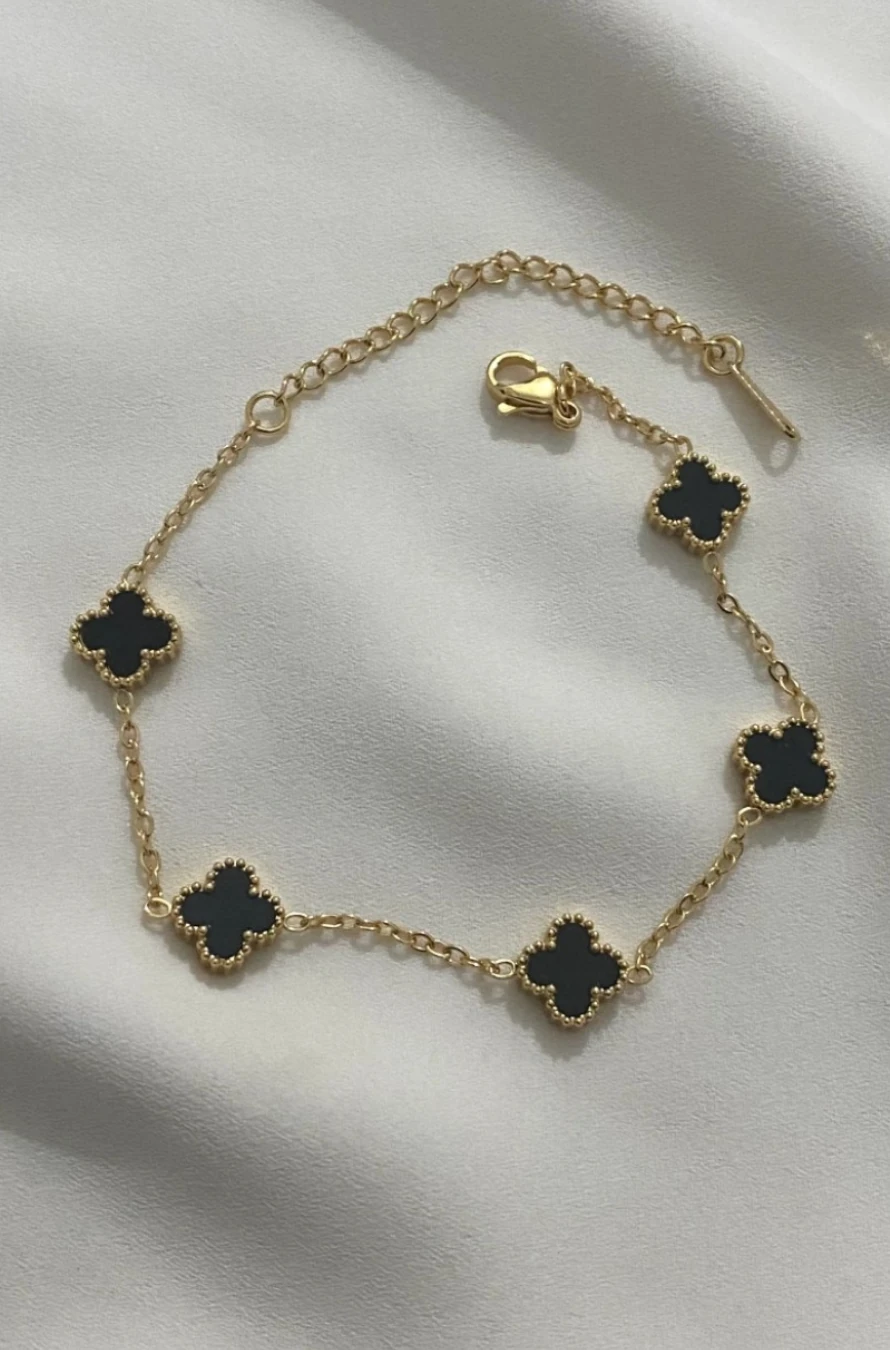 VANCLEFF MODEL YONCALI KARARMAZ ÇELİK SİYAH RENKLİ BİLEKLİK