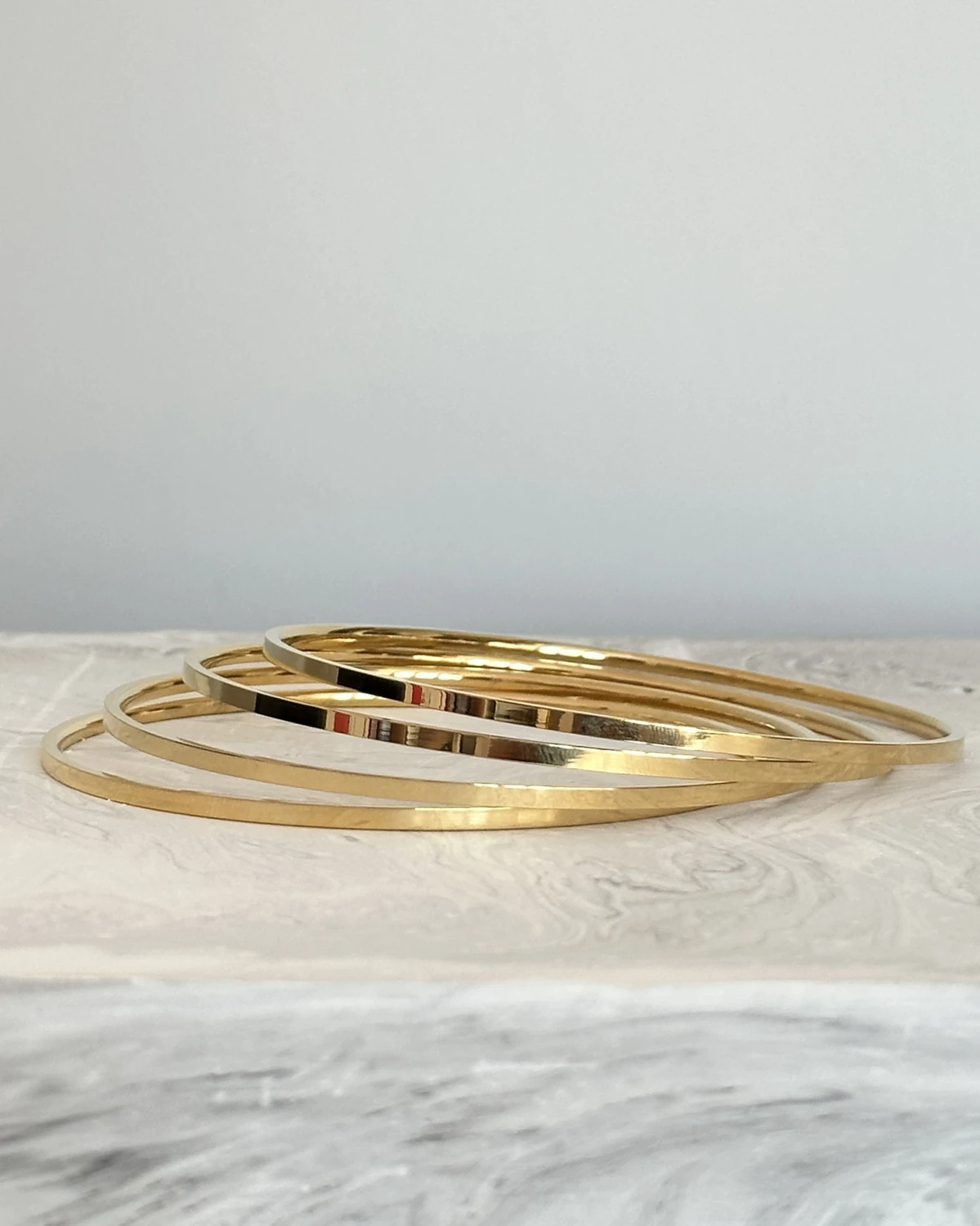 Timeless Bangles – 4’lü Altın Renk Bileklik Seti