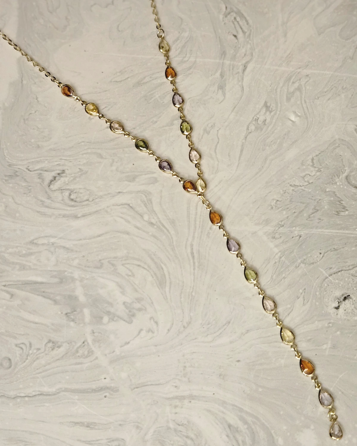 Elemental Flow – 7 Taşlı Y Shape VIRAL Kolye