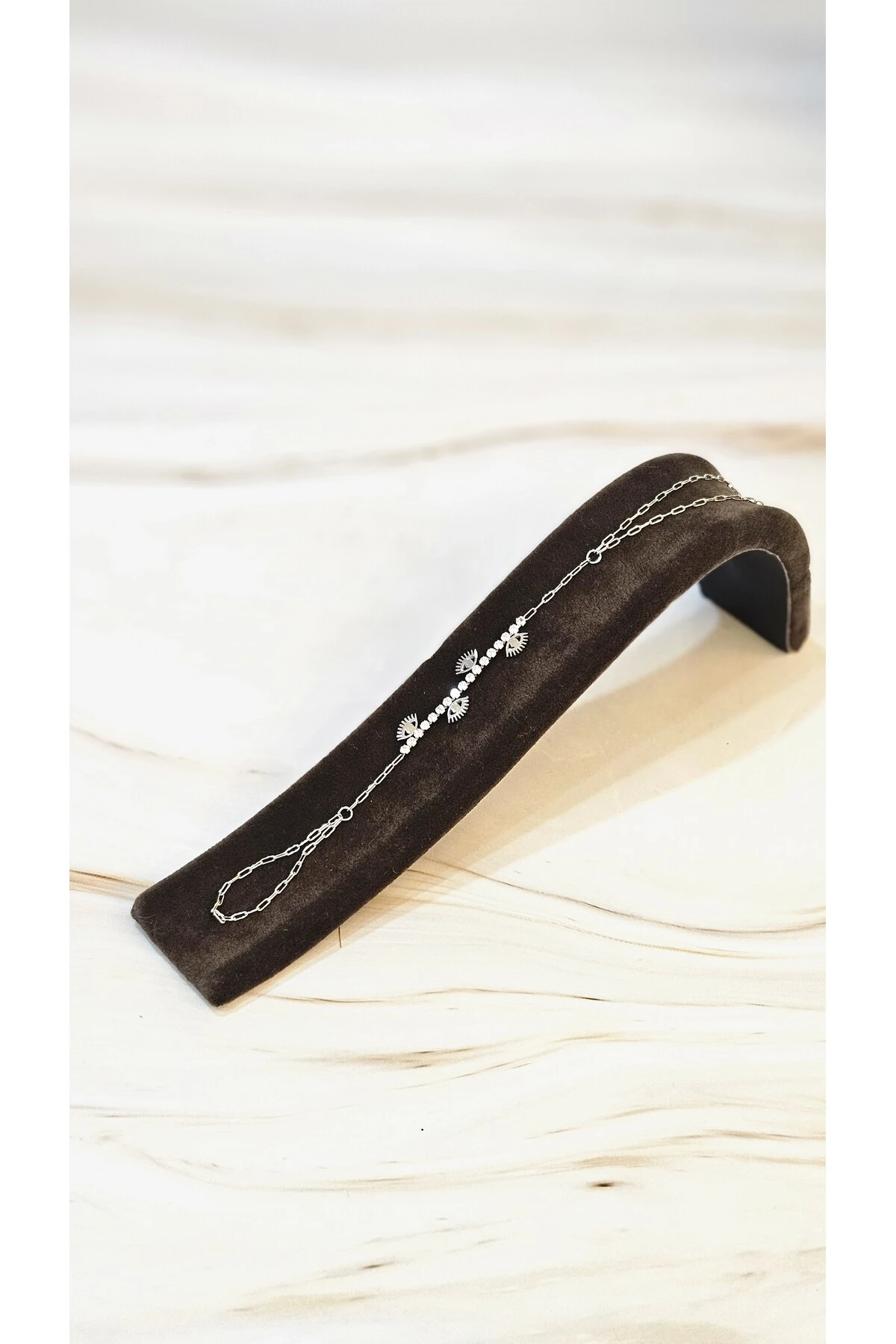 Kararmaz Çelik Göz Nazar Detaylı Gümüş Şahmeran