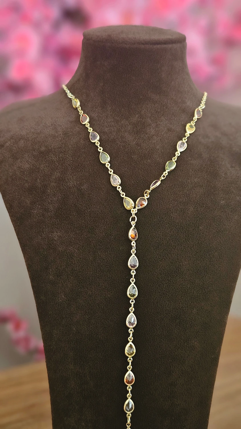 Elemental Flow – 7 Taşlı Y Shape VIRAL Kolye