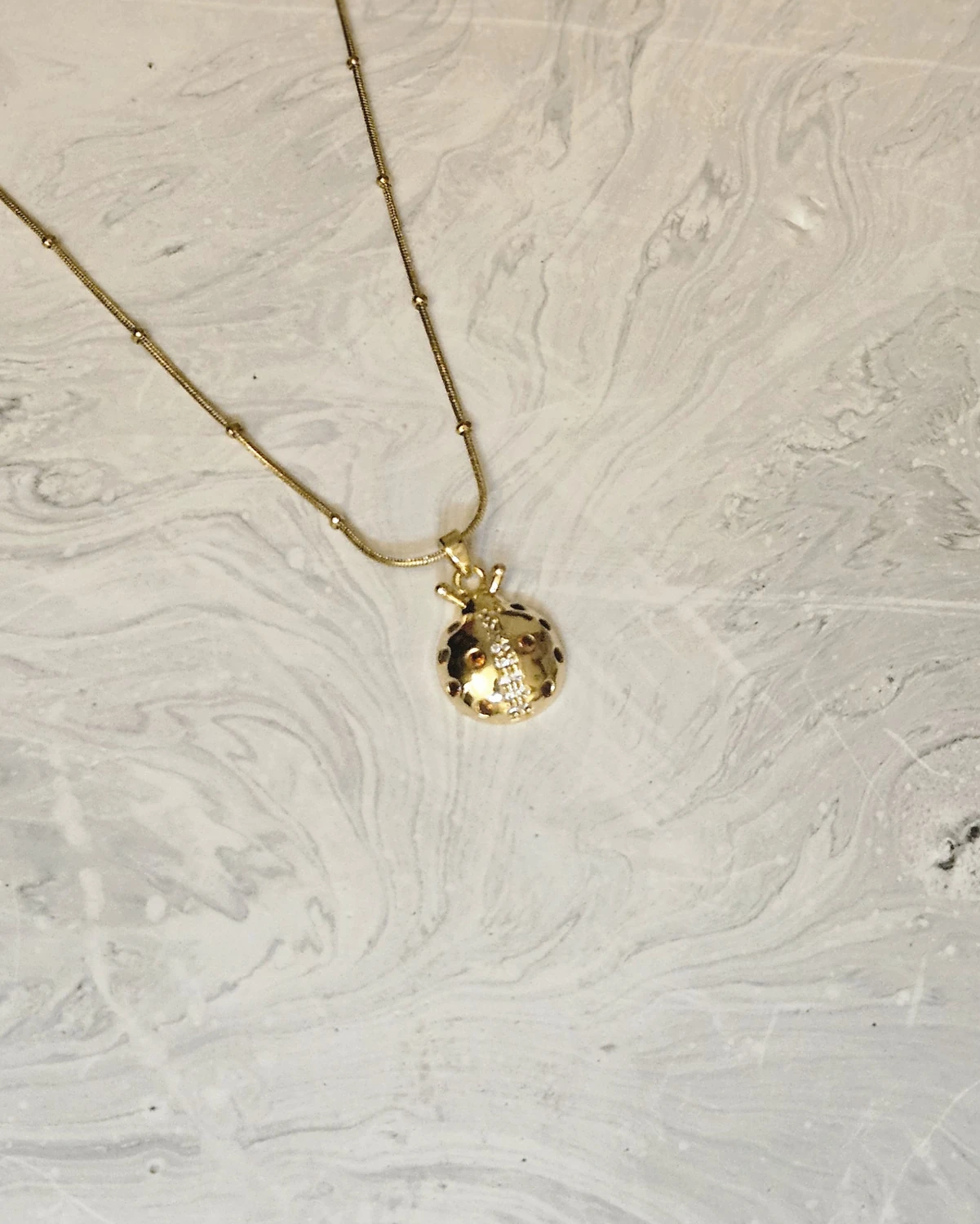 Lucky Lady - Uğur Böceği Altın Rengi Kolye