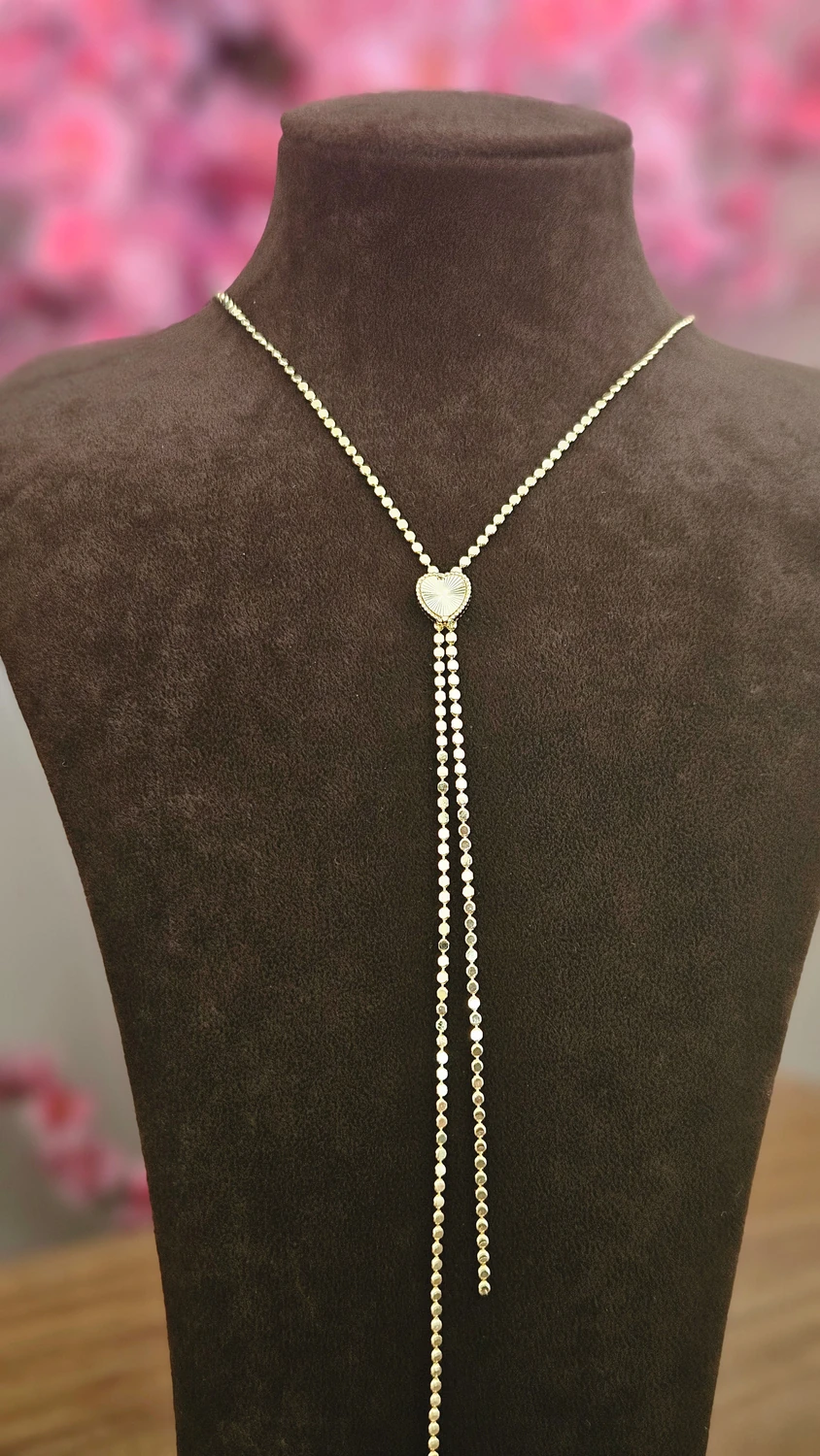 Heart Charm – Kalp Detaylı Y Shape Kolye