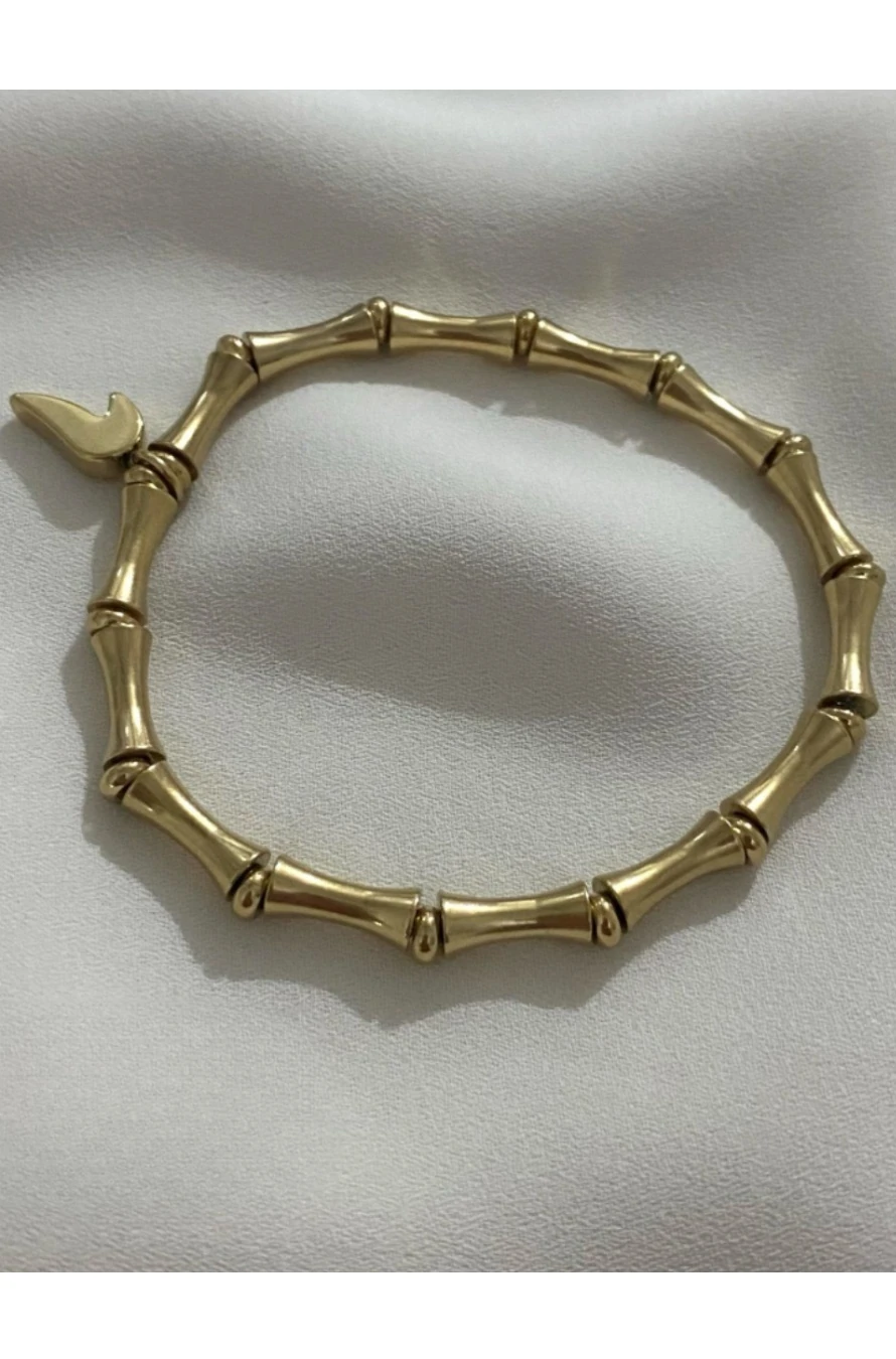 LASTİKLİ KARARMAZ ÇELİK ALTIN RENKLİ BİLEZİK