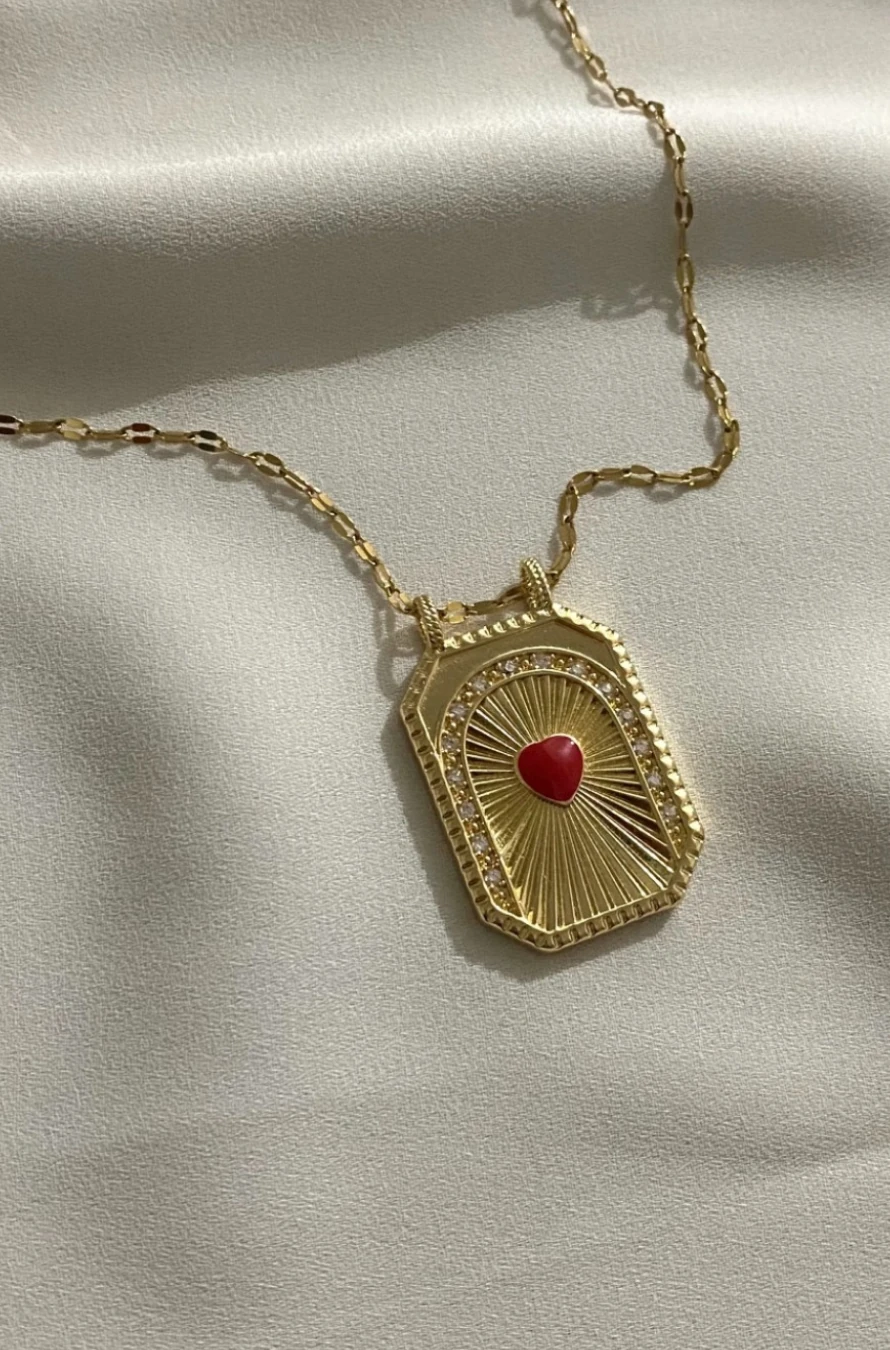 Tarot Desenli Kalpli Kararmaz Çelik Kolye