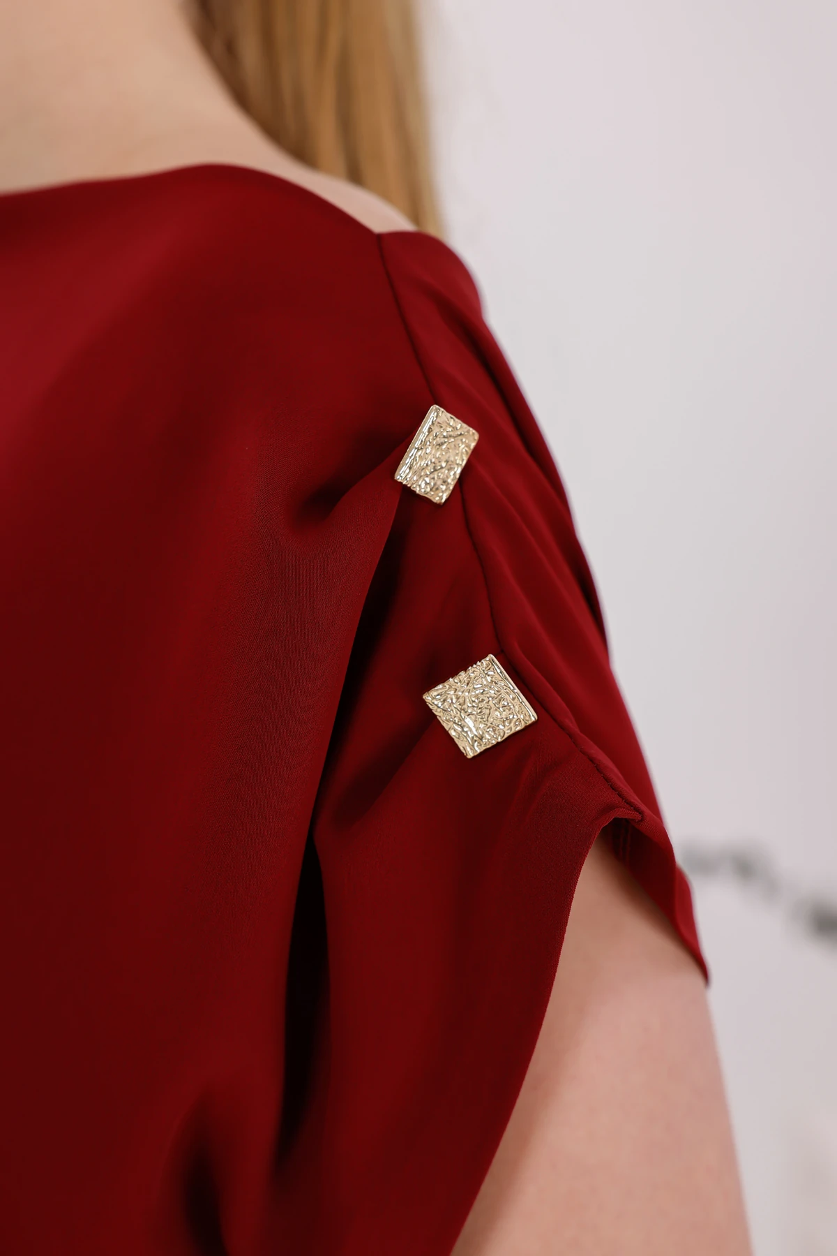 Mulier Kısa Kollu Tokalı Elbise 9020