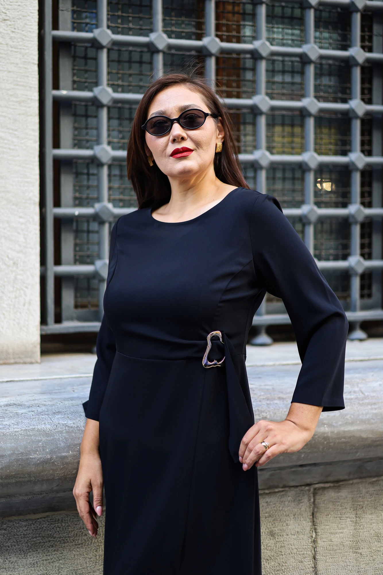 Tokalı Elbise - 9033