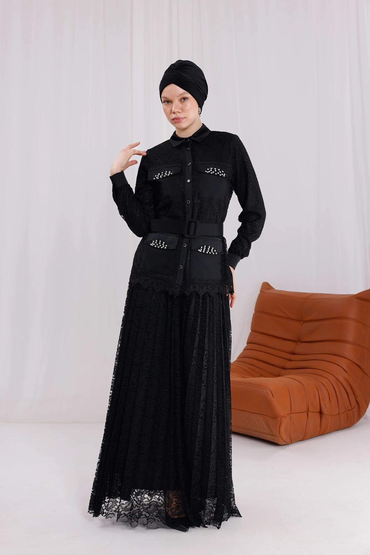 Duru Piliseli İşlemeli Takım – 3184