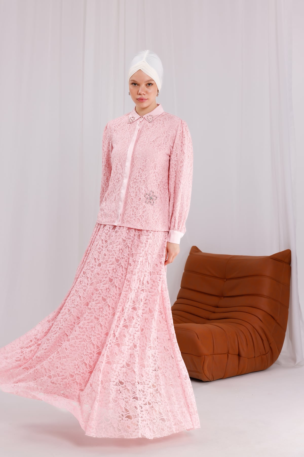 Lumina Dantelli İkili Takım 3168 - Pembe